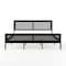 Martha Stewart Jax King Size Solid Wood Platform Bed w/Rattan Headboard and Footboard, No Box Spring Required, Blk MG-090022-K-BK-MS - alternate 10